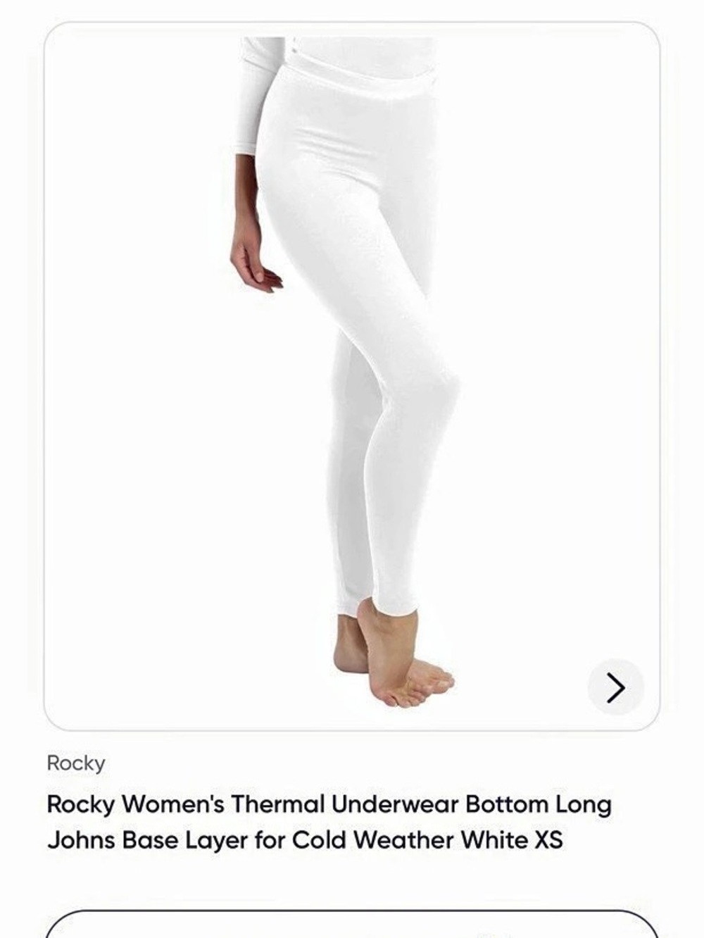 Rocky Women's Thermal Underwear Bottom Long Johns Base Layer White XS